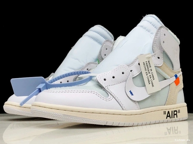 Cheap MAX Jordan Off-White Retro High White Air 1 AQ0818-100 0812
